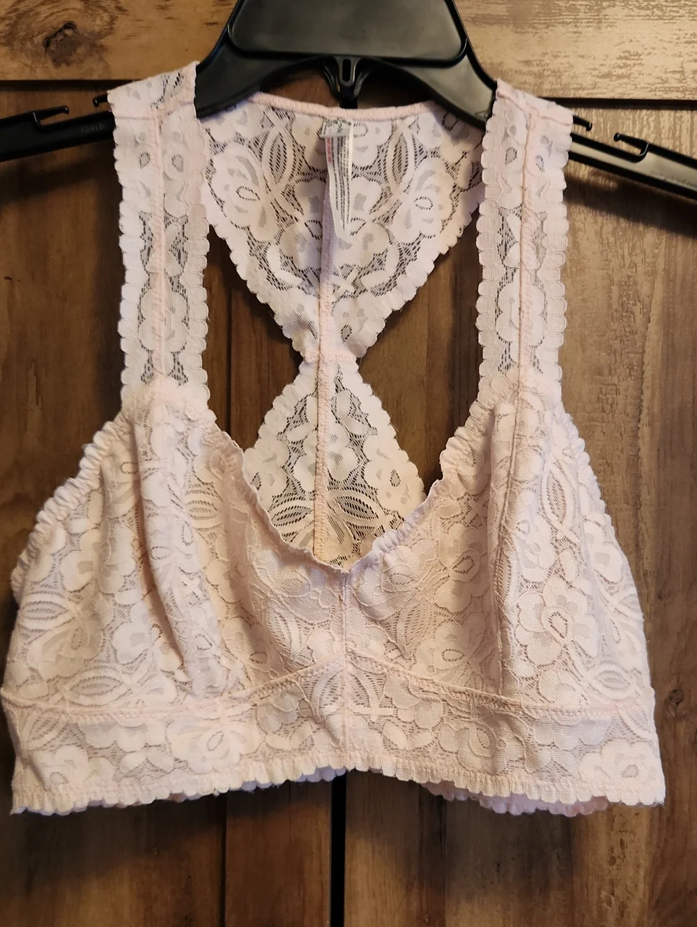 Free People Light Pink Lace Racerback Bralette